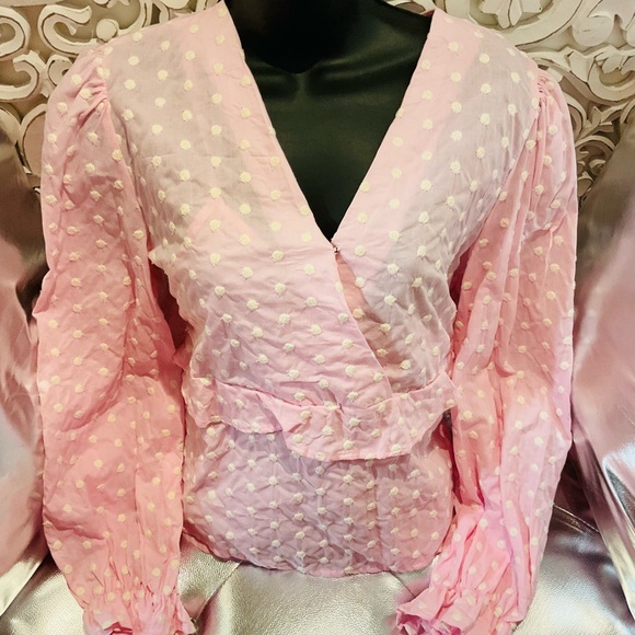 Tops - Pink Polka Dot Women's Top